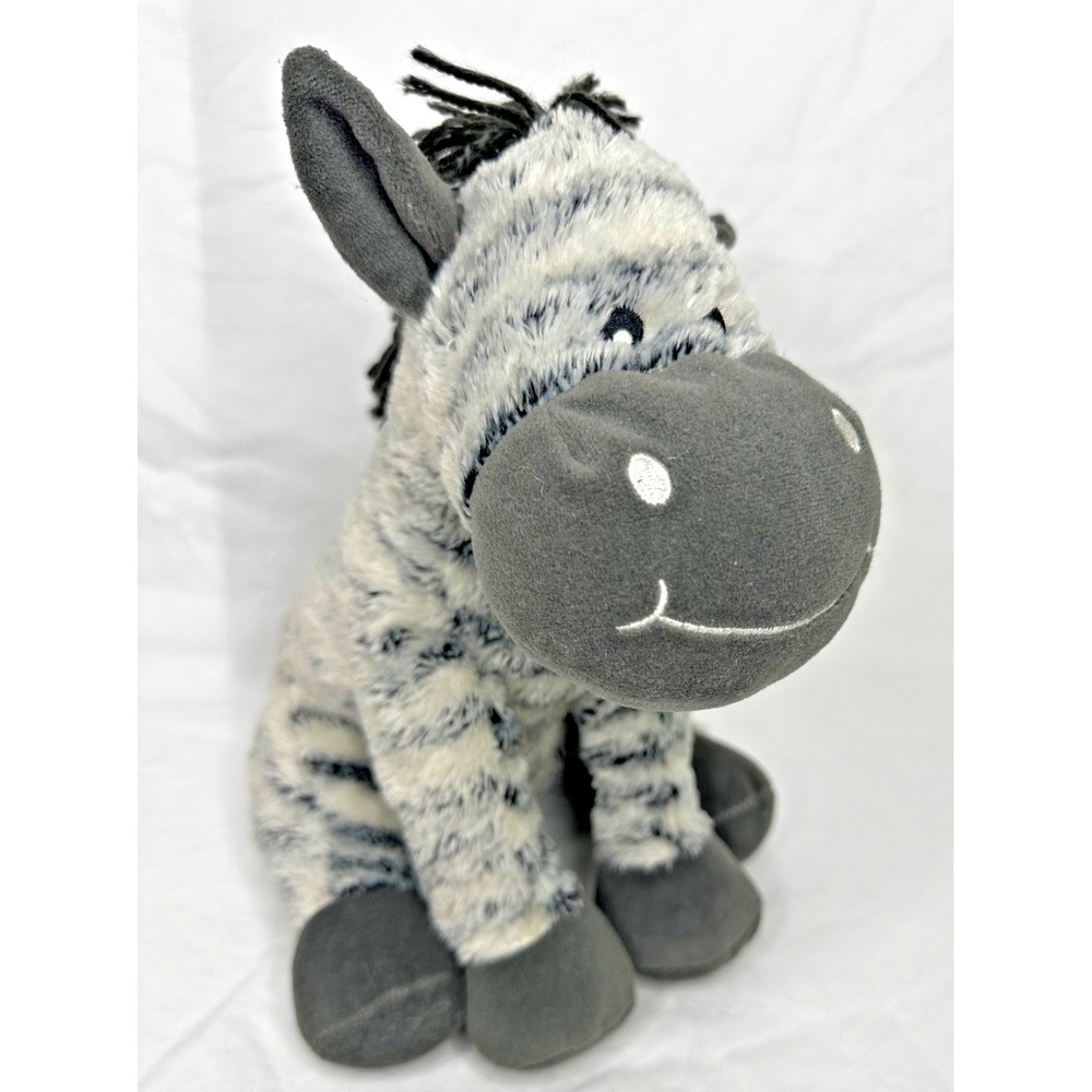 Koala Baby Zebra Plush Stuffed Animal Black White 12"